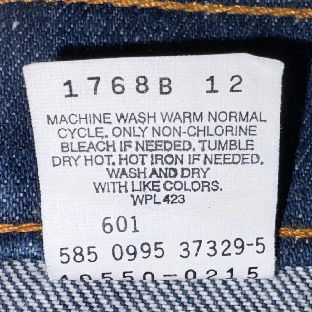 Vintage 1995 Levi's 550 Orange Tab Jeans Mens 40x34 Blue Relaxed Fit Tapered Leg